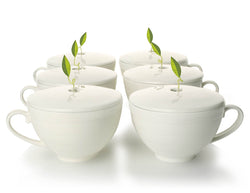 CAFÉ CUP SET OF SIX PORCELAIN CUPS