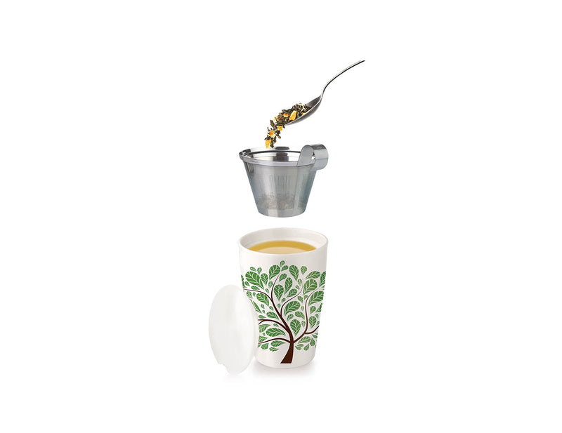 KATI® STEEPING CUP & INFUSER GREEN LEAVES
