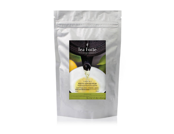 WHITE GINGER PEAR ONE POUND LOOSE TEA POUCH